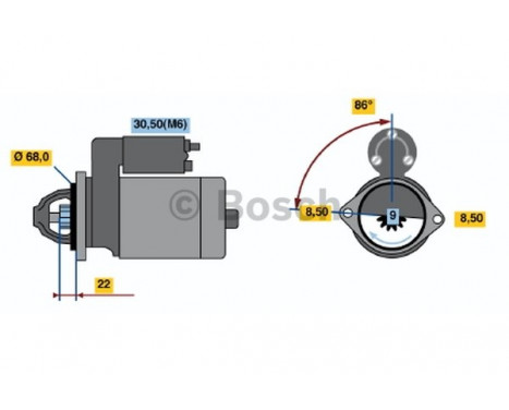 Starmotor 0001107098 Bosch