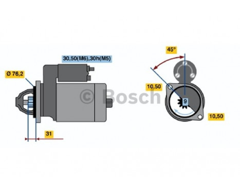 Starmotor 0001108063 Bosch