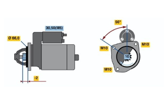 Starmotor R70-L2512V(R) Bosch, bild 5