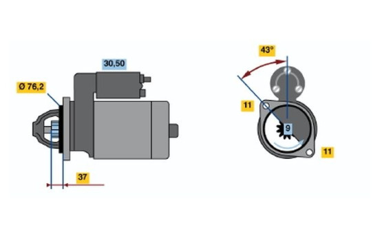 Starmotor R74-L4012V(L) Bosch, bild 5