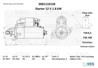 Starter Audi 1,8 kw