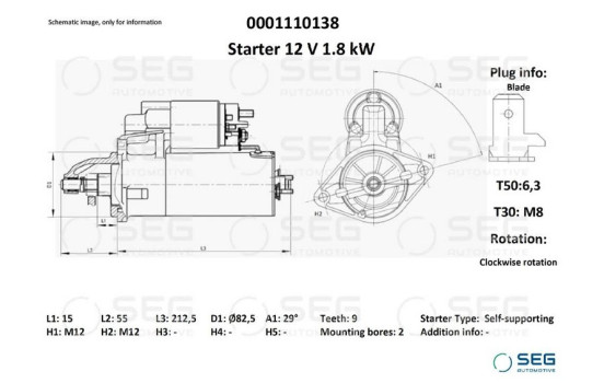 Starter Audi 1,8 kw