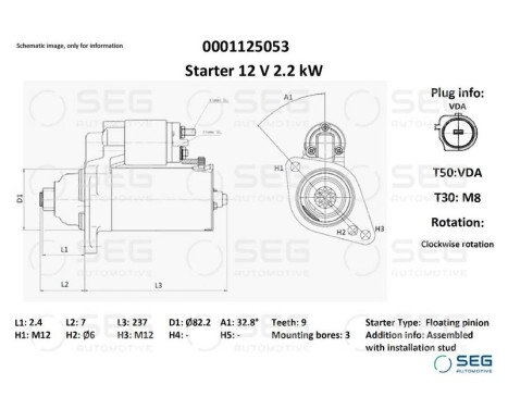 Starter Audi 2,0 kw, bild 2
