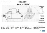 Starter Dodge 1,7 kw
