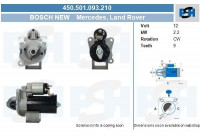 Starter Land Rover 2,2 kw 450.501.093.210 Bosch