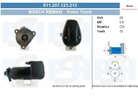 Starter Volvo 6,6 kw 811.207.123.215 Bosch