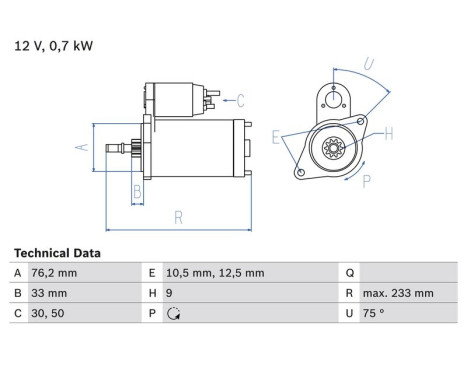 Startmotor 1053 Bosch