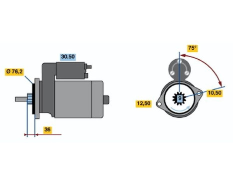 Startmotor 1053 Bosch, bild 2