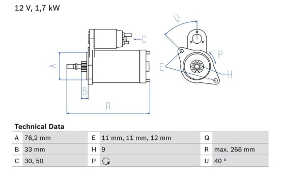 Startmotor 1305 Bosch