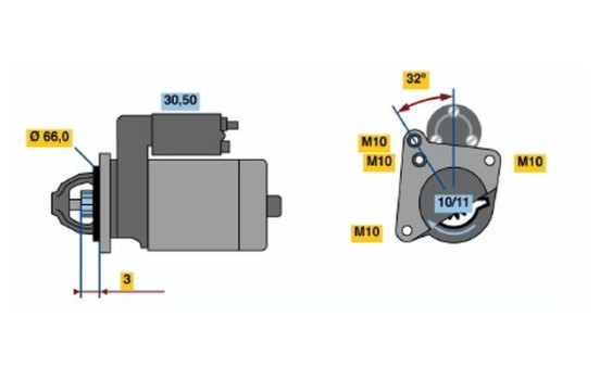 Startmotor 1320 Bosch, bild 2