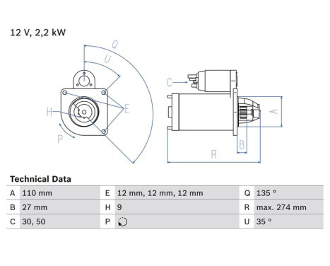 Startmotor 1365 Bosch