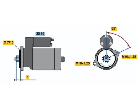 Startmotor 1414 Bosch, bild 2