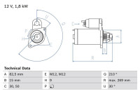 Startmotor 1624 Bosch