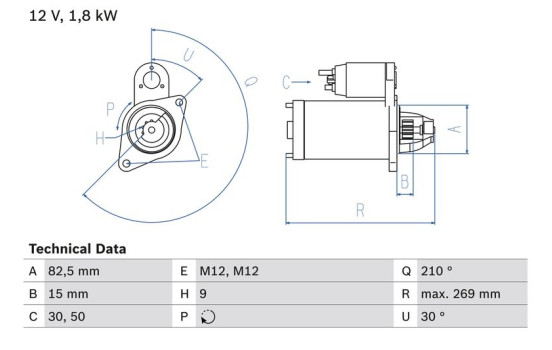 Startmotor 1624 Bosch