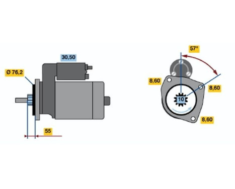 Startmotor 1634 Bosch, bild 2
