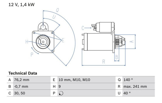 Startmotor 1666 Bosch