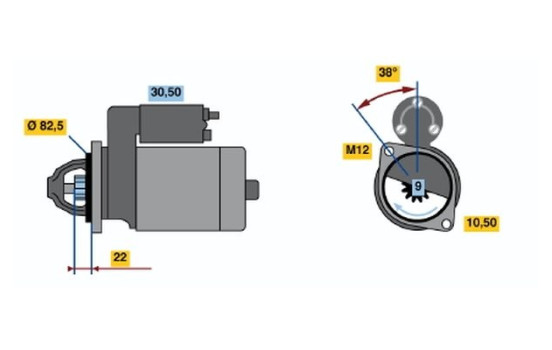 Startmotor 1689 Bosch, bild 2
