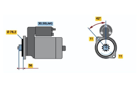 Startmotor 1698 Bosch, bild 2