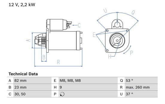 Startmotor 1702 Bosch