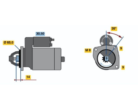 Startmotor 1703 Bosch, bild 2
