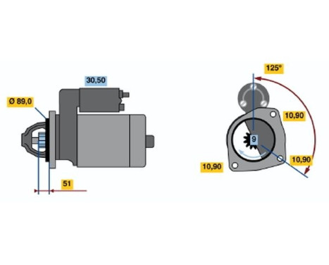 Startmotor 1724 Bosch, bild 2