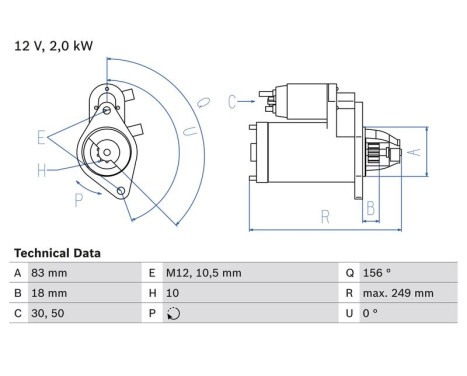 Startmotor 1742 Bosch