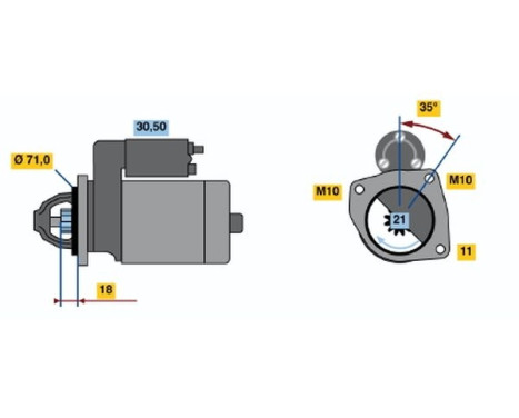 Startmotor 1753 Bosch, bild 2