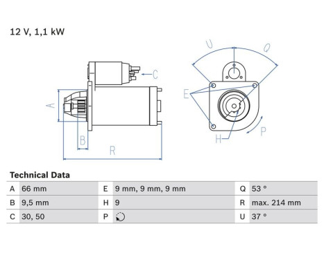 Startmotor 1777 Bosch