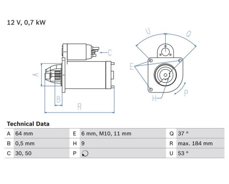 Startmotor 1784 Bosch