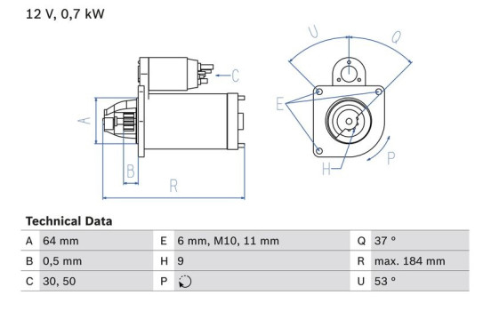 Startmotor 1784 Bosch