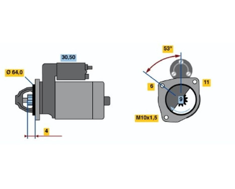Startmotor 1784 Bosch, bild 2