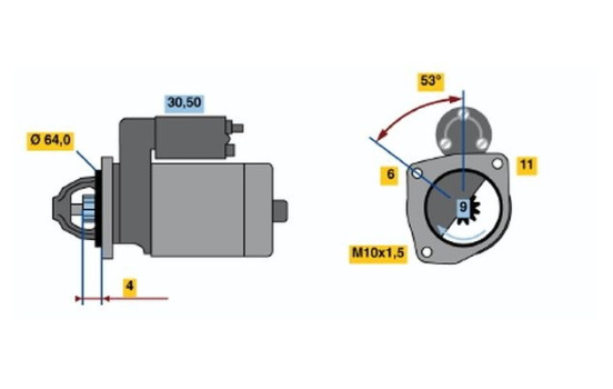 Startmotor 1784 Bosch
