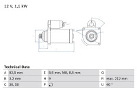 Startmotor 1794 Bosch