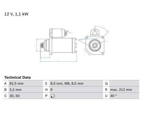 Startmotor 1794 Bosch