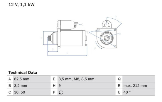 Startmotor 1794 Bosch