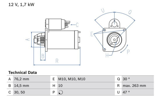 Startmotor 1822 Bosch