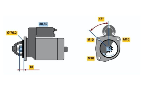 Startmotor 1822 Bosch, bild 2