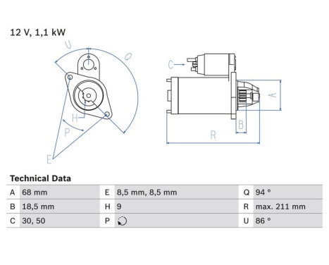 Startmotor 1835 Bosch