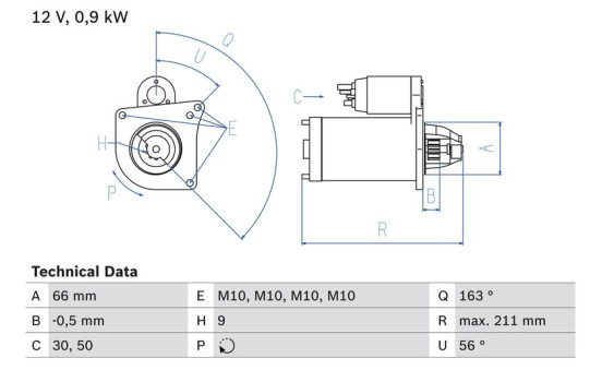 Startmotor 1836 Bosch