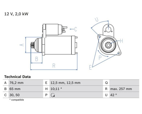 Startmotor 1839 Bosch