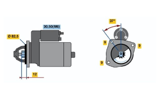 Startmotor 1845 Bosch, bild 2