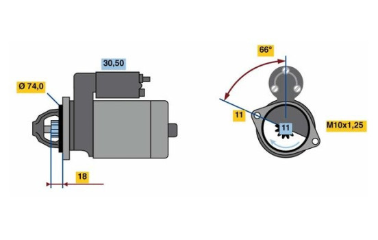 Startmotor 1848 Bosch, bild 2