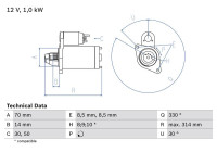 Startmotor 1857 Bosch