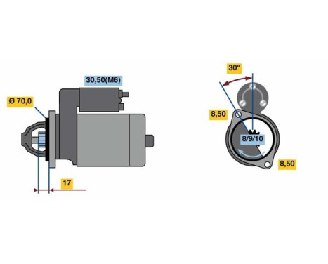 Startmotor 1857 Bosch, bild 2