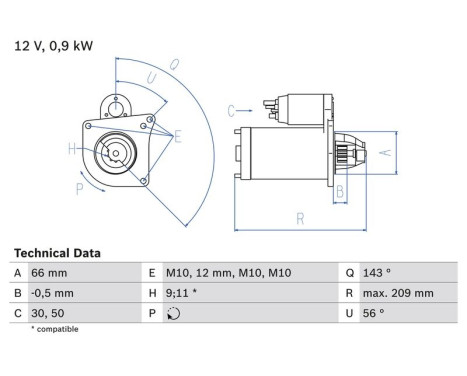 Startmotor 1886 Bosch