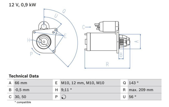 Startmotor 1886 Bosch