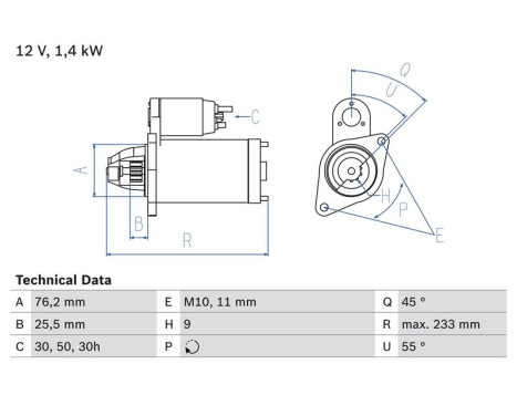 Startmotor 1889 Bosch