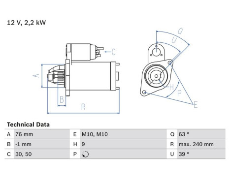 Startmotor 1891 Bosch