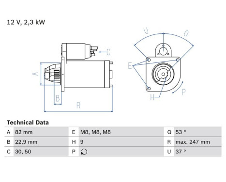 Startmotor 1896 Bosch