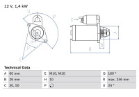 Startmotor 1950 Bosch